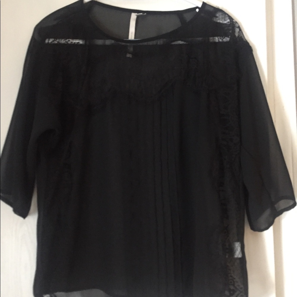 Black lace blouse